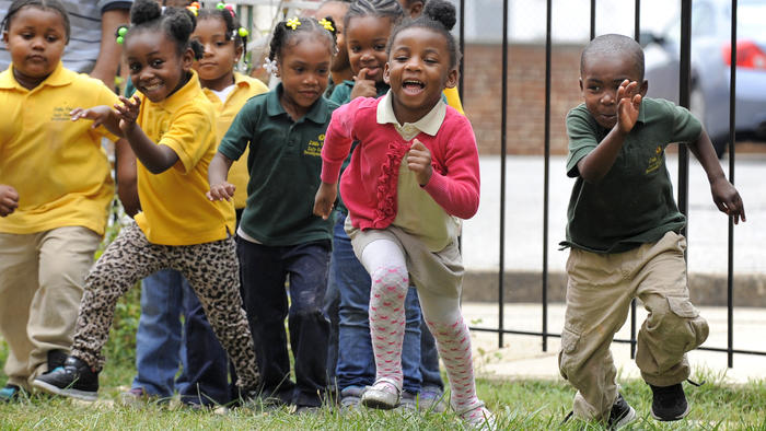 Photograph of Children in the Little Flowers Child Development Center