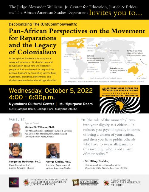 Decolonizing the UnCommonwealth with Dr. Michael Williams, Dr. Sangeetha Madhavan, Dr. George Kintiba