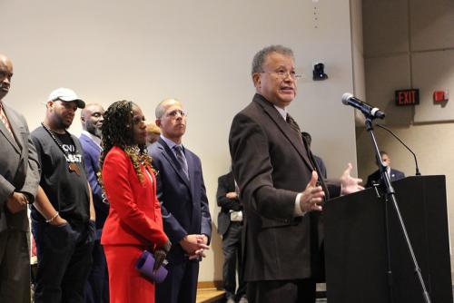 The main photo of Judge Williams speaking at the inaugural MEJC meeting at Bowie State University is provided by The Judge Alexander Williams, Jr. Center for Education, Justice and Ethics.