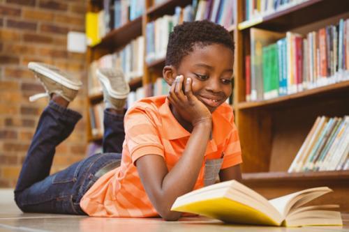 Photograph of Little Boy Reading